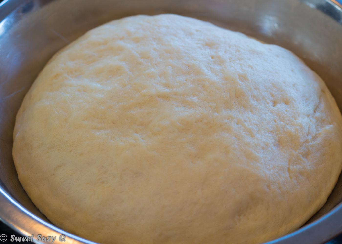 Doubled dough after the rise